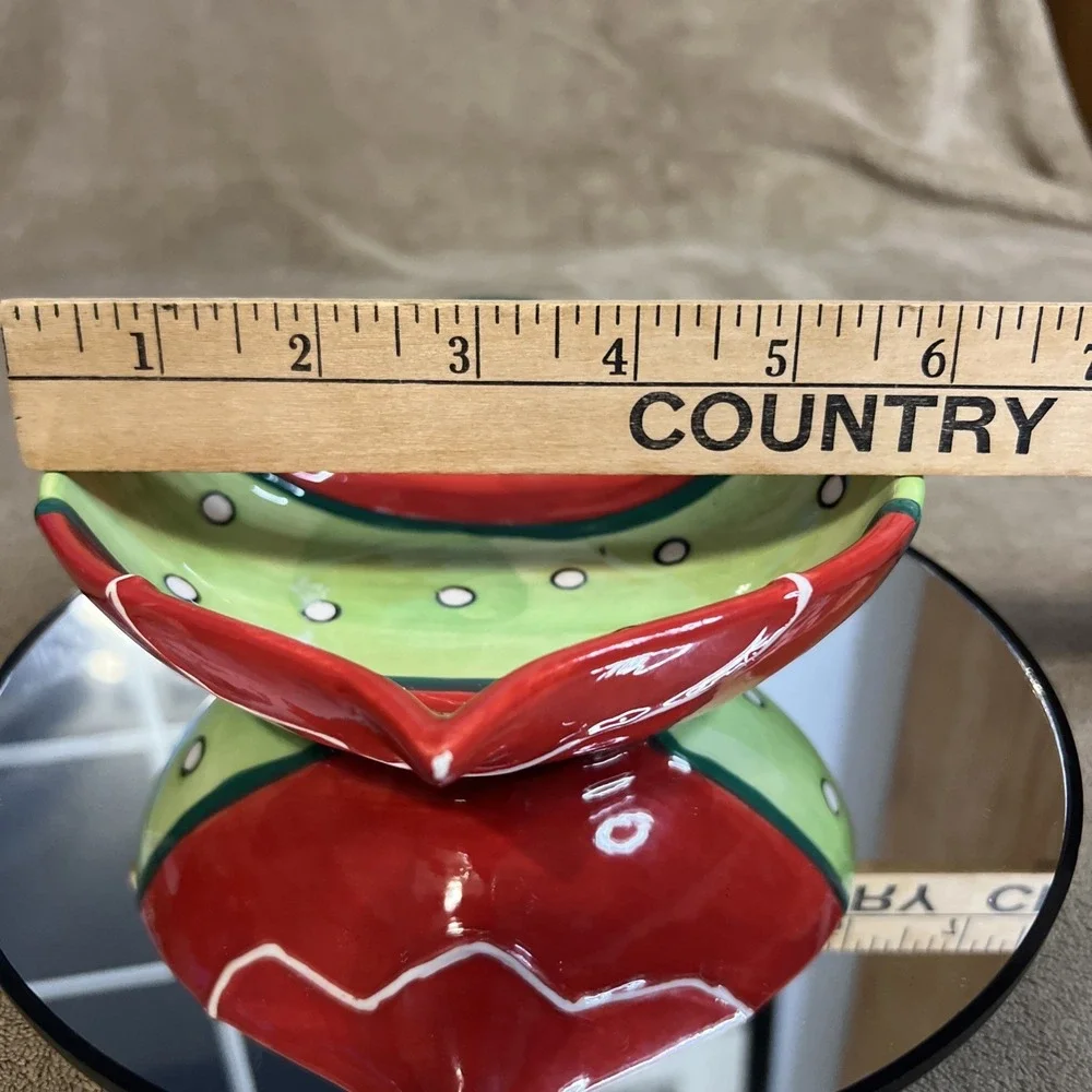 Den Craft Inc Christmas Ornament Candy Dish Ceramic‎